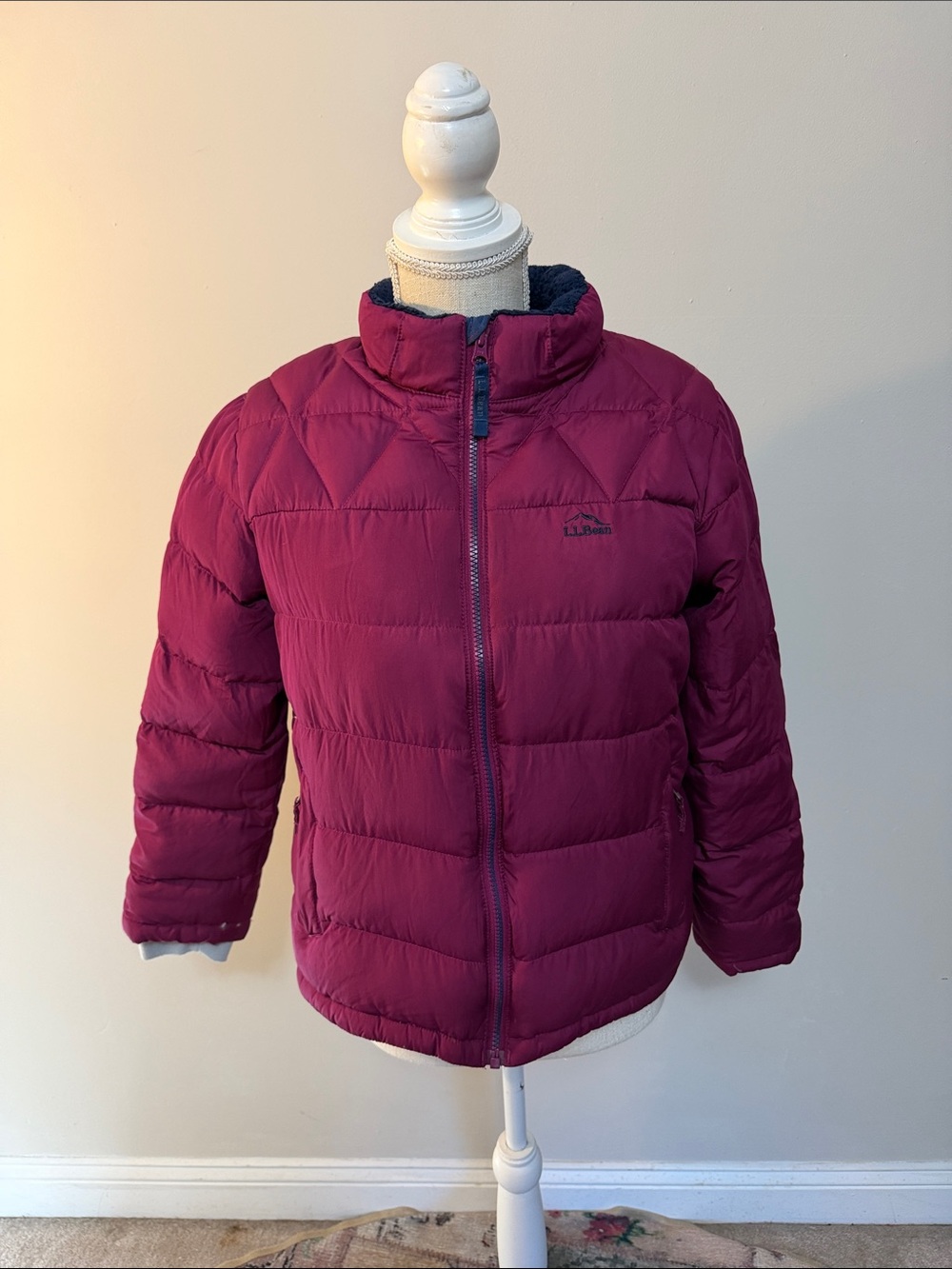 L.L. Bean Kids' Puffer Jacket - Deep Raspberry